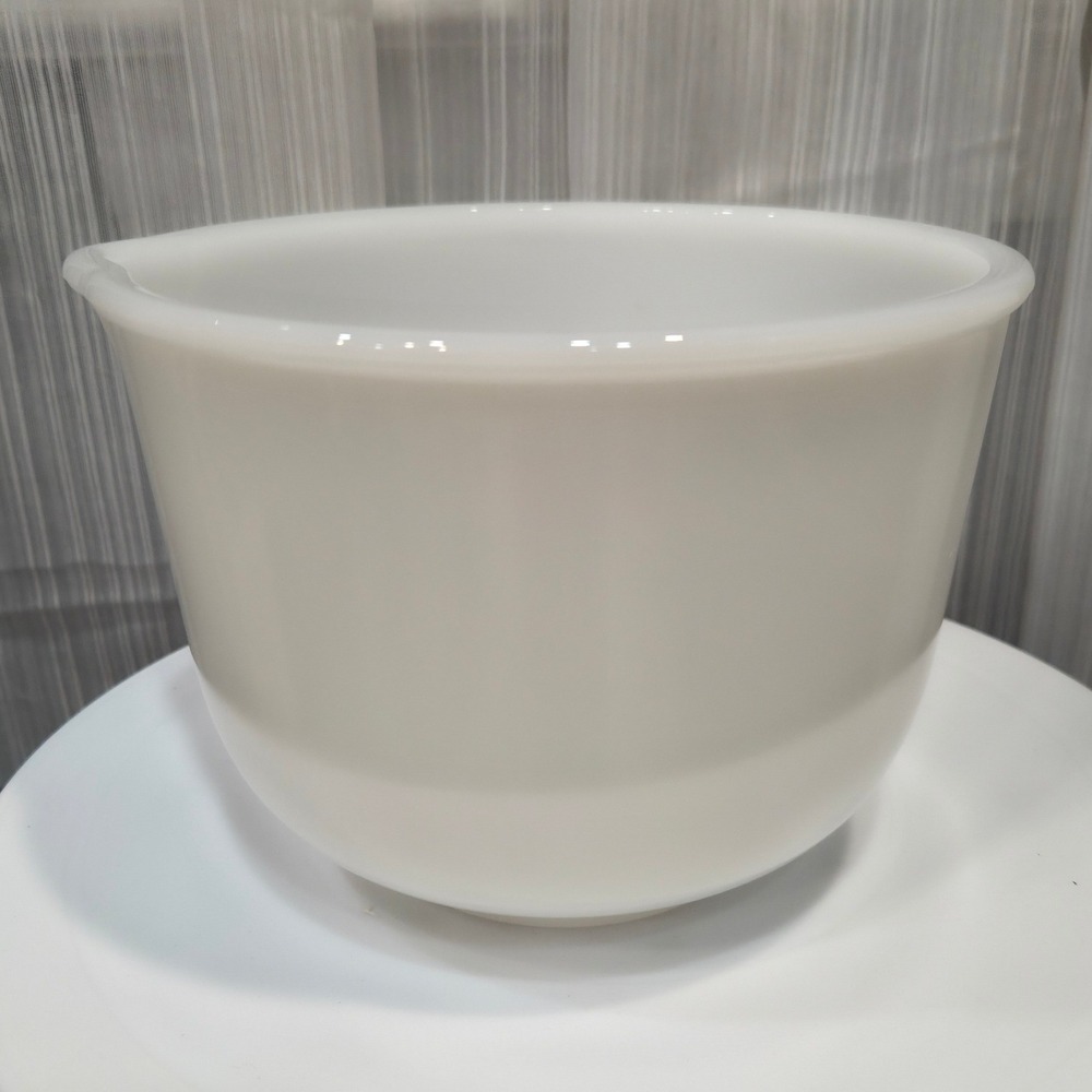 Vintage Glasbake for Sunbeam White Milk Glass Mixing Bowl with Spout 20 CJ